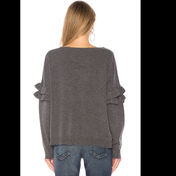 SOLD‼️CURRENT/ELLIOTT🌸The Ruffle Sweater Wool - Picture 2 of 8